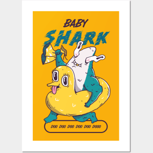 Shark baby design Posters and Art